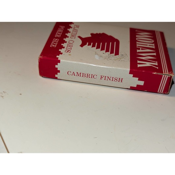 Vintage Mohawk Playing Cards Poker Size Red Box Sealed Cambric Finish Made USA - Picture 4 of 6